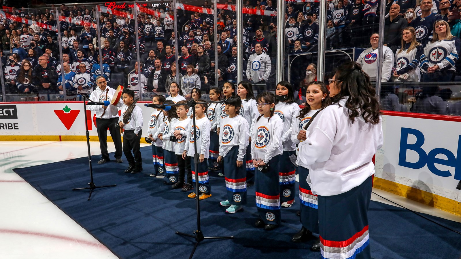 Isaac Brock students’ Cree anthem a hit at Jets game